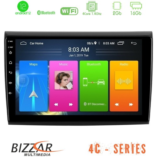 Bizzar 4C Series Fiat Bravo 4Core Android12 2+16GB Navigation Multimedia Tablet 9 Bizzar 4C Series Fiat Bravo 4Core Android12 2+16GB Navigation Multimedia Tablet 9