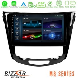 Bizzar M8 Series Nissan Qashqai J11 (AUTO A/C) 8core Android12 4+32GB Navigation Multimedia Tablet 10