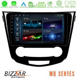 Bizzar M8 Series Nissan Qashqai J11 (Manual A/C) 8core Android12 4+32GB Navigation Multimedia Tablet 10