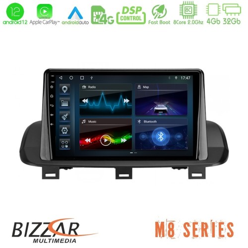 Bizzar M8 Series Nissan Qashqai J12 & X-Trail T33 8core Android12 4+32GB Navigation Multimedia Tablet 10