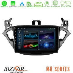 Bizzar M8 Series Opel Corsa E 8core Android12 4+32GB Navigation Multimedia Tablet 9