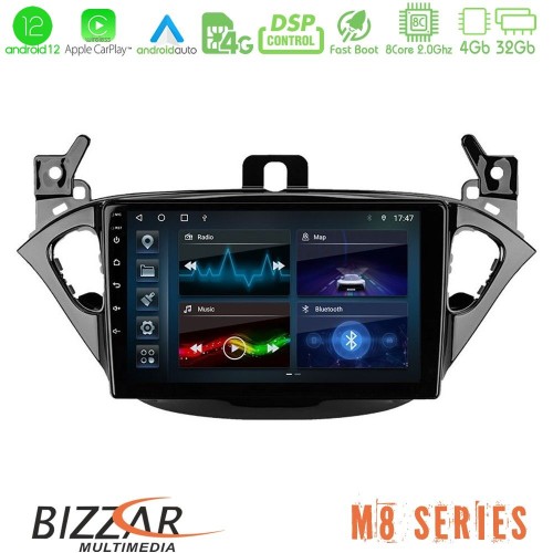 Bizzar M8 Series Opel Corsa E 8core Android12 4+32GB Navigation Multimedia Tablet 9