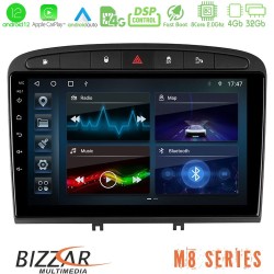 Bizzar M8 Series Peugeot 308/RCZ 8core Android12 4+32GB Navigation Multimedia Tablet 9