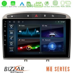 Bizzar M8 Series Peugeot 308/RCZ 8core Android12 4+32GB Navigation Multimedia Tablet 9