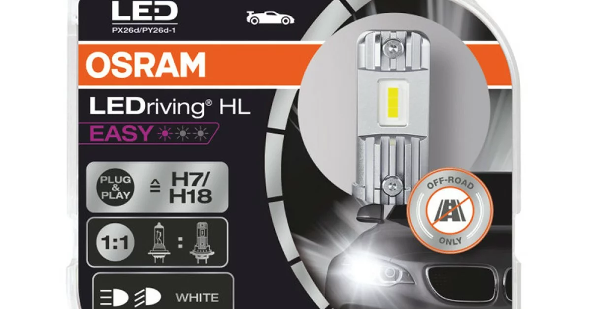 Osram LED H7/H18 Easy HL LEDriving 12V 16.2W PX26d/PY26d-1 6000K  64210DWESY-HCB