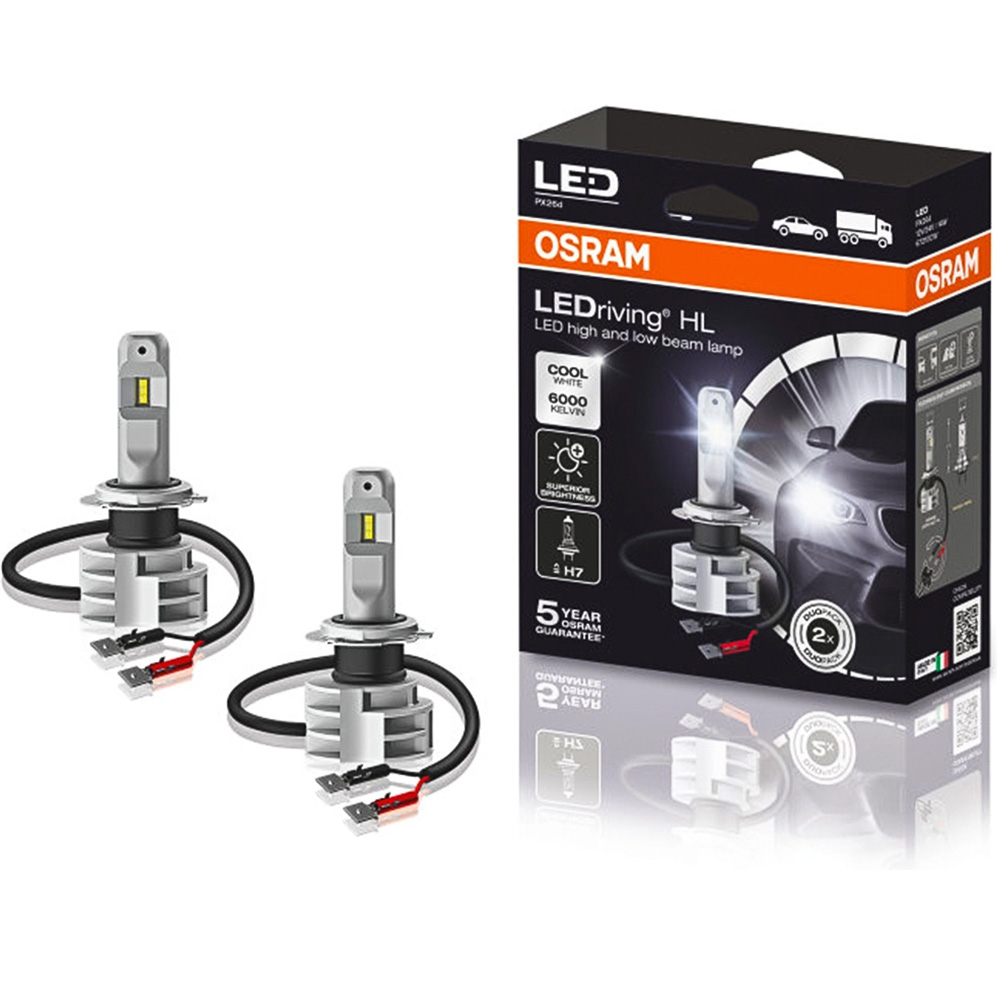 Osram Λάμπες Αυτοκινήτου LEDriving HL H7 LED 6000K Ψυχρό Λευκό 12-24V 14W 2τμχ