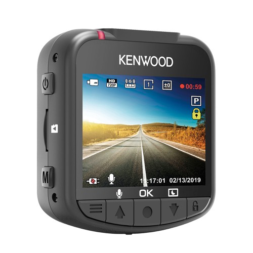 Kenwood DRV-A100 Κάμερα DVR Αυτοκινήτου με Οθόνη 2" για Παρμπρίζ με Βεντούζα