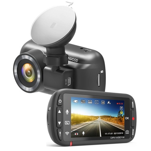 Kenwood Κάμερα DVR Αυτοκινήτου 1080P με Οθόνη 2.7" GPS για Παρμπρίζ με Βεντούζα