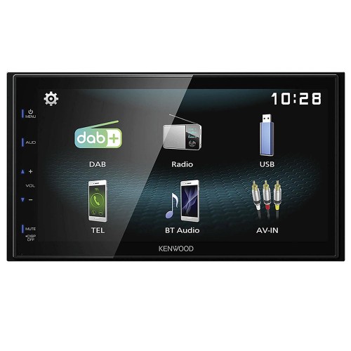 Kenwood DMX-125DAB 6.8” WVGA Digital Media AV Receiver with DAB Radio Built-in