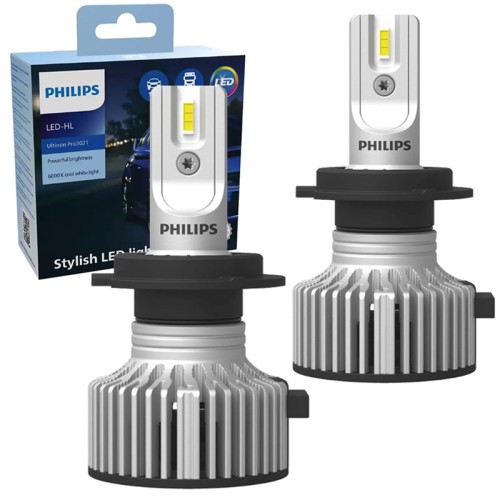 Philips  Λάμπες Αυτοκινήτου Led Ultinon H7 Pro3021 12V-24V 20W 6000K 1800lm 2τμχ