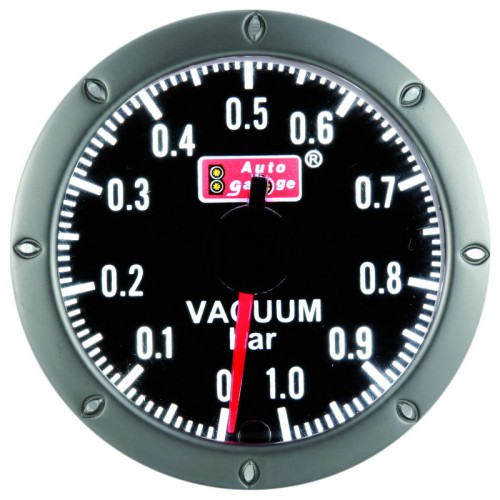 Auto Gauge Όργανο Υποπίεσης Βακουμ Αυτοκινήτου Μαύρο