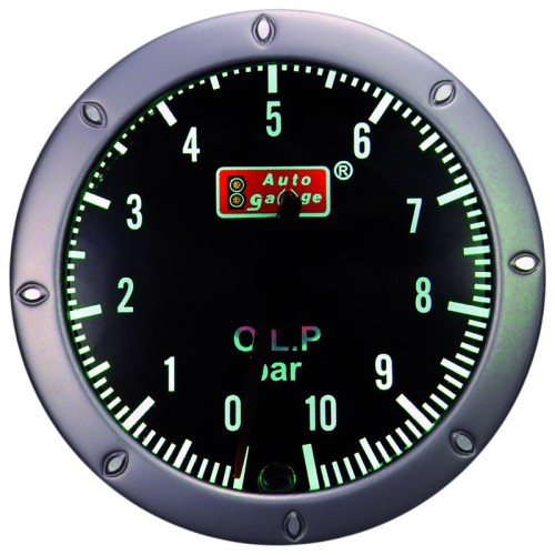 Auto Gauge Όργανο Πίεσης Λαδιού Αυτοκινήτου Black