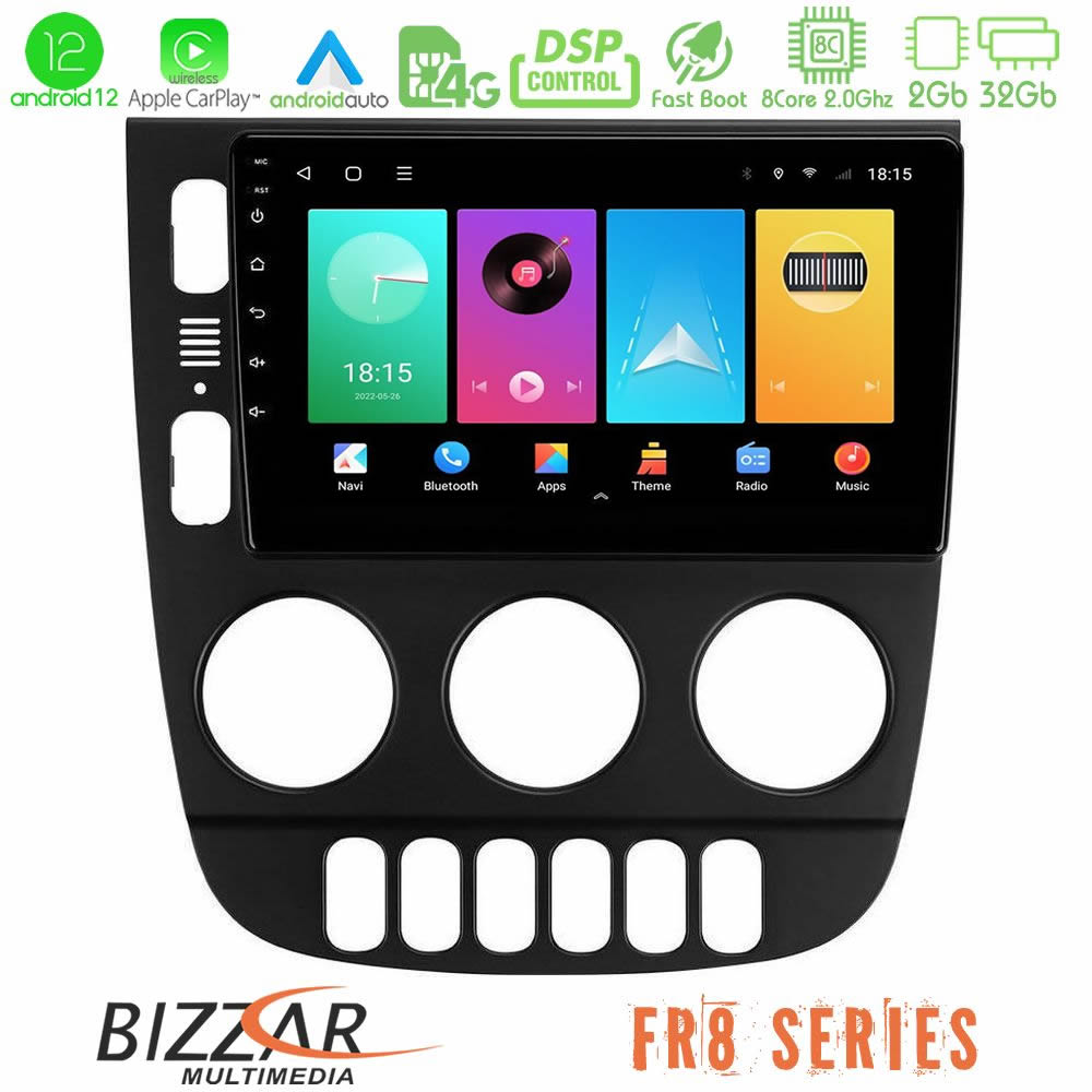 Bizzar FR8 Series Mercedes ML Class 1998-2005 4Core Android12 2+32GB Navigation Multimedia Tablet 9