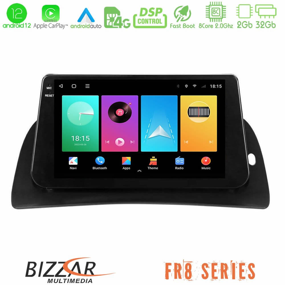 Bizzar FR8 Series Renault Kangoo 2015-2018 4Core Android12 2+32GB Navigation Multimedia Tablet 9