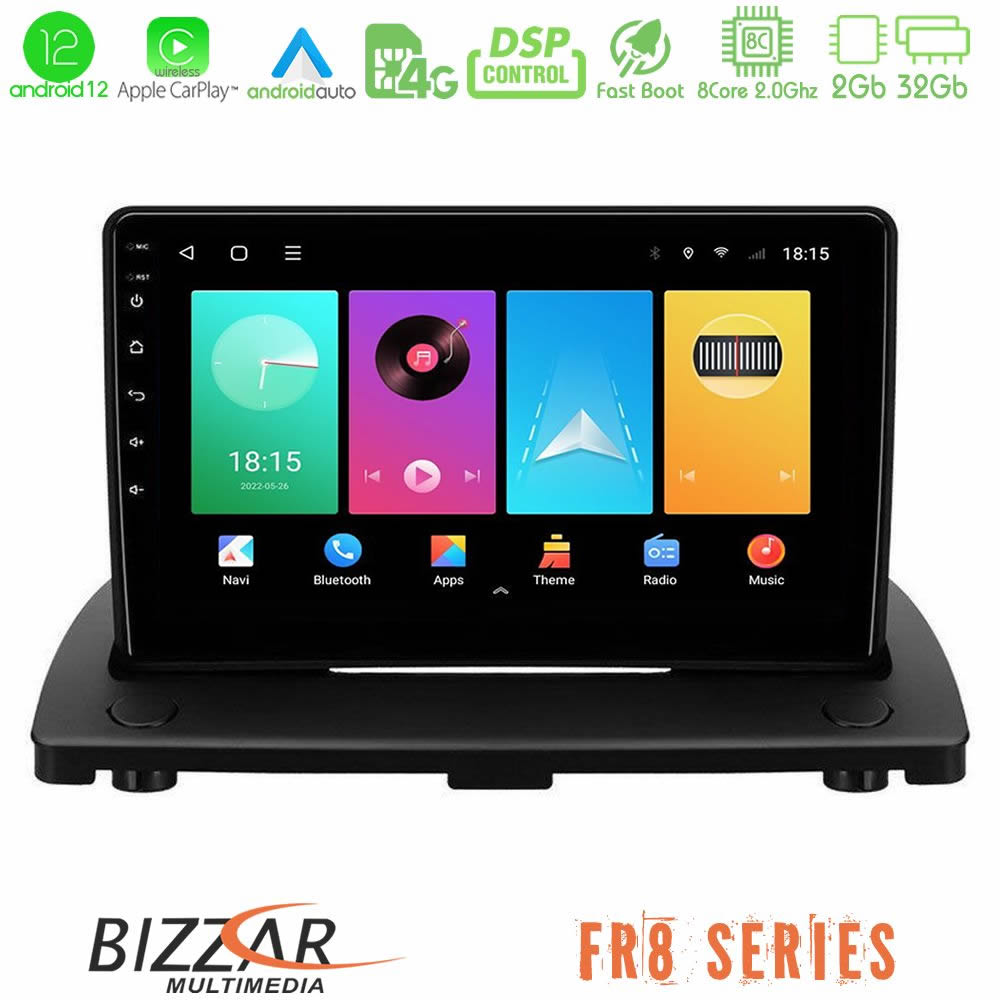 Bizzar FR8 Series Volvo XC90 2006-2014 4Core Android12 2+32GB Navigation Multimedia Tablet 9