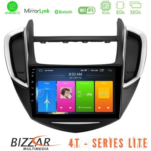 Bizzar 4T Series Chevrolet Trax 2013-2020 4Core Android12 2+32GB Navigation Multimedia Tablet 9