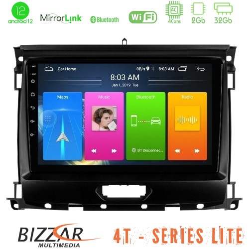 Bizzar 4T Series Ford Ranger 2017-2022 4Core Android12 2+32GB Navigation Multimedia Tablet 9