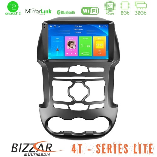 Bizzar 4T Series Ford Ranger 2012-2016 4Core Android12 2+32GB Navigation Multimedia Tablet 9