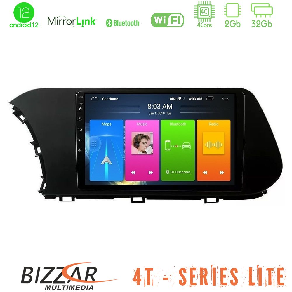 Bizzar 4T Series Hyundai i20 2021-2022 4Core Android12 2+32GB Navigation Multimedia Tablet 10