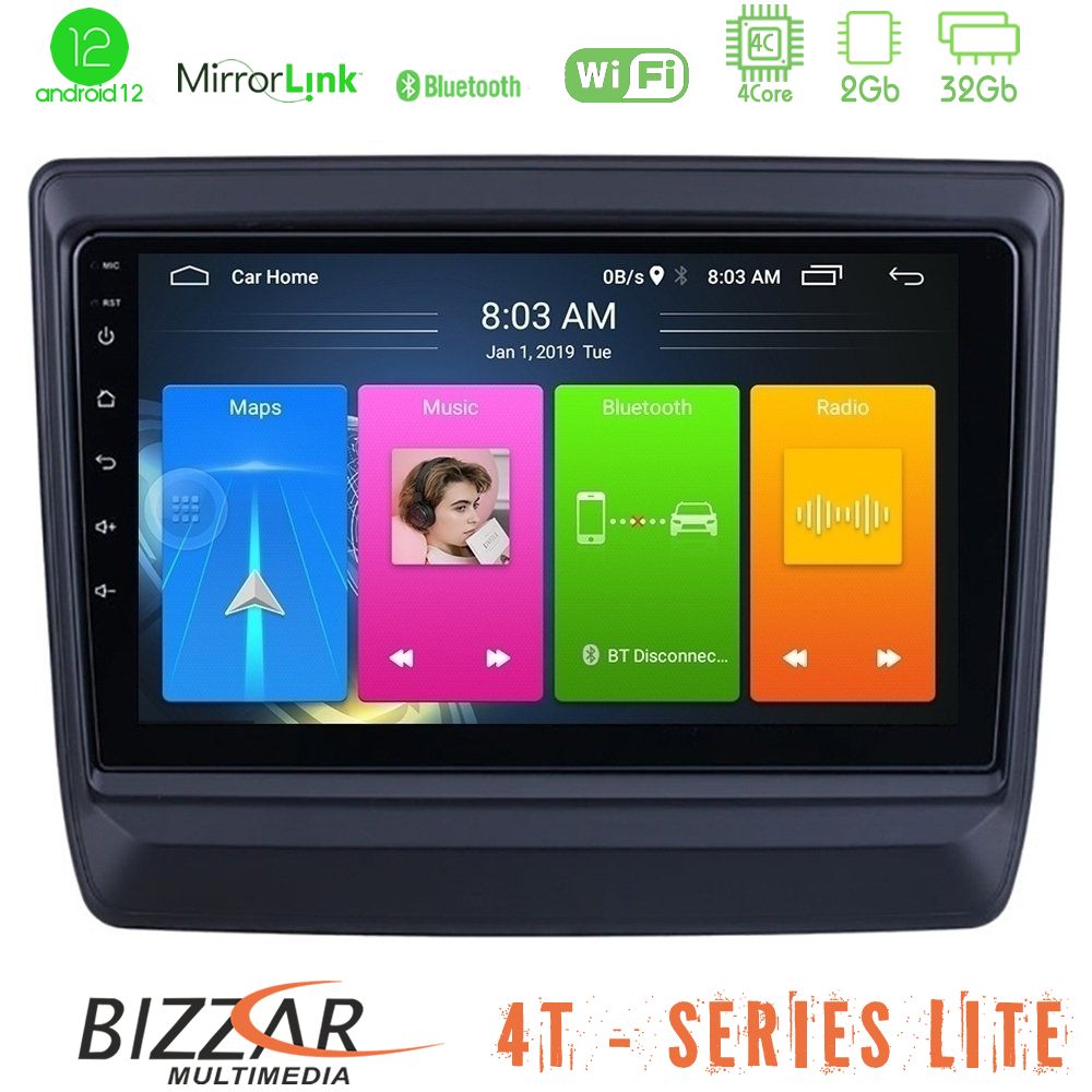Bizzar 4T Series Isuzu D-MAX 2020-2023 4Core Android12 2+32GB Navigation Multimedia Tablet 9