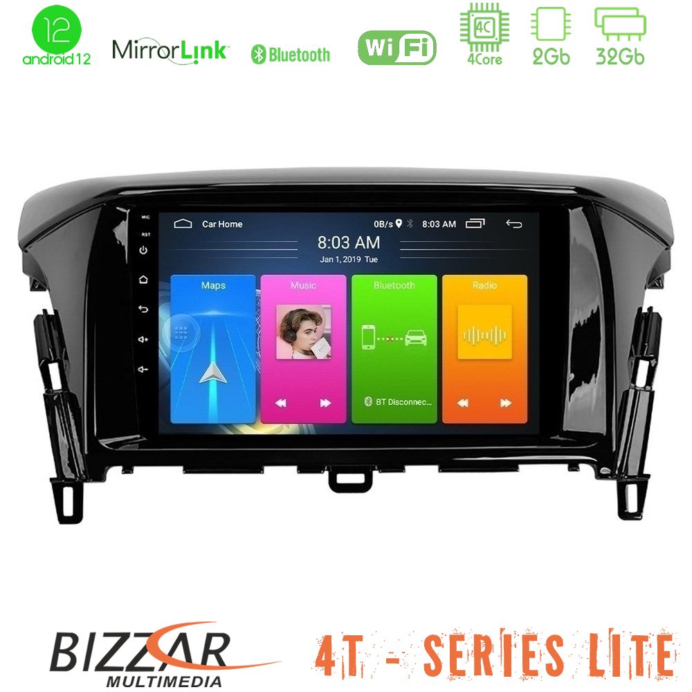 Bizzar 4T Series Mitsubishi Eclipse Cross 4Core Android12 2+32GB Navigation Multimedia Tablet 9