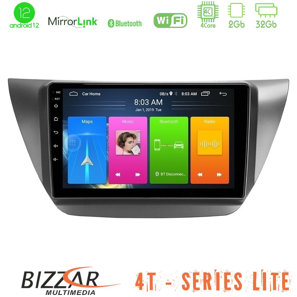 Bizzar 4T Series Mitsubishi Lancer 2004 – 2008 4Core Android12 2+32GB Navigation Multimedia Tablet 9
