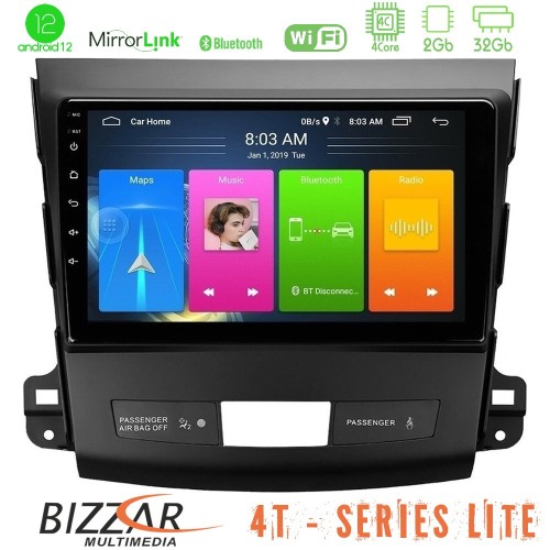 Bizzar 4T Series Mitsubishi Outlander/Citroen C-Crosser/Peugeot 4007 4Core Android12 2+32GB Navigation Multimedia Tablet 9 Bizzar 4T Series Mitsubishi Outlander/Citroen C-Crosser/Peugeot 4007 4Core Android12 2+32GB Navigation Multimedia Tablet 9