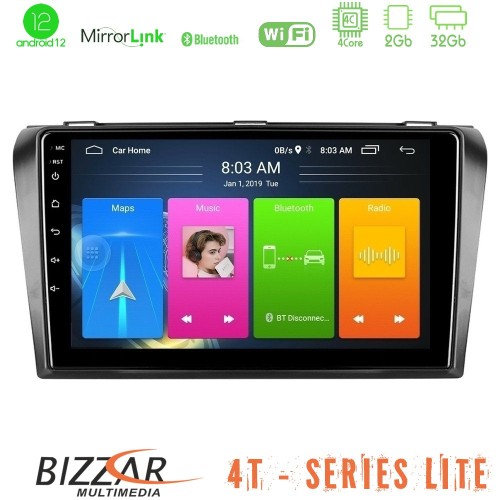 Bizzar 4T Series Mazda 3 2004-2009 4Core Android12 2+32GB Navigation Multimedia Tablet 9 Bizzar 4T Series Mazda 3 2004-2009 4Core Android12 2+32GB Navigation Multimedia Tablet 9