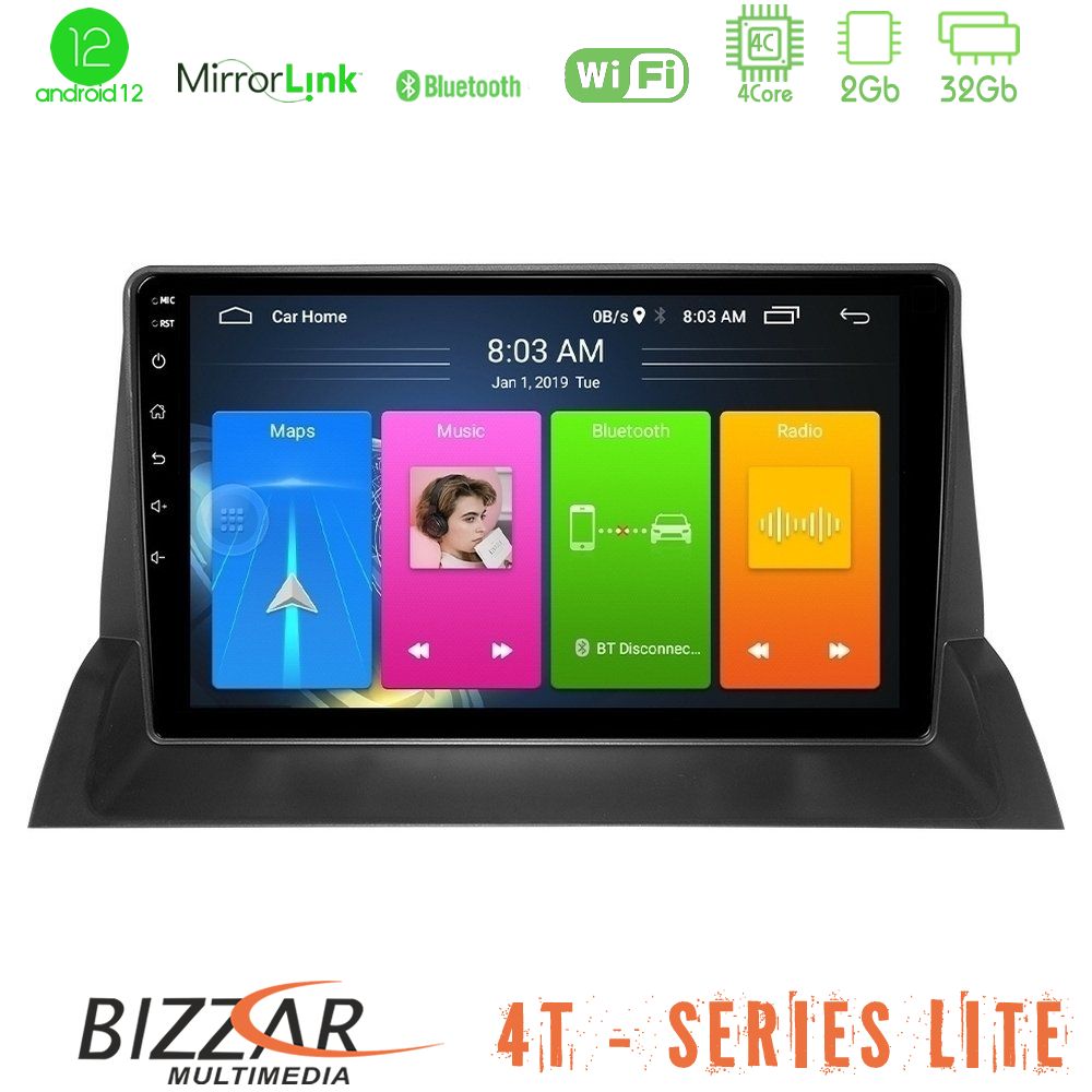 Bizzar 4T Series Mazda 6 2002-2006 4Core Android12 2+32GB Navigation Multimedia Tablet 9