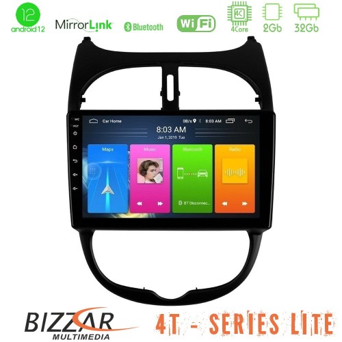 Bizzar 4T Series Peugeot 206 4Core Android12 2+32GB Navigation Multimedia Tablet 9 Bizzar 4T Series Peugeot 206 4Core Android12 2+32GB Navigation Multimedia Tablet 9