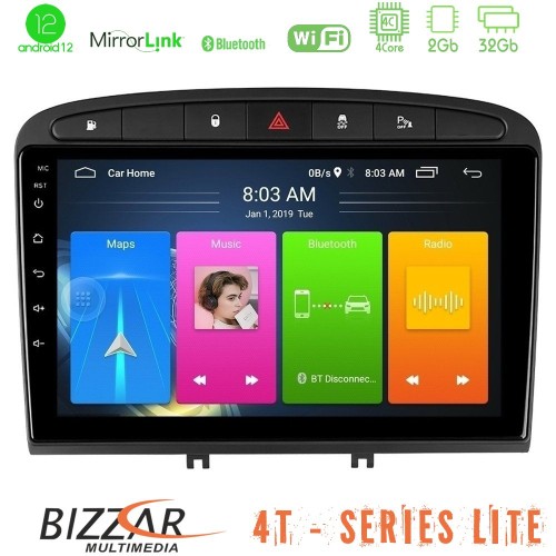 Bizzar 4T Series Peugeot 308/RCZ 4Core Android12 2+32GB Navigation Multimedia Tablet 9 Bizzar 4T Series Peugeot 308/RCZ 4Core Android12 2+32GB Navigation Multimedia Tablet 9