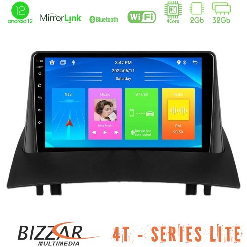 Bizzar 4T Series Renault Megane 2 2002-2008 4Core Android12 2+32GB Navigation Multimedia Tablet 9 Bizzar 4T Series Renault Megane 2 2002-2008 4Core Android12 2+32GB Navigation Multimedia Tablet 9