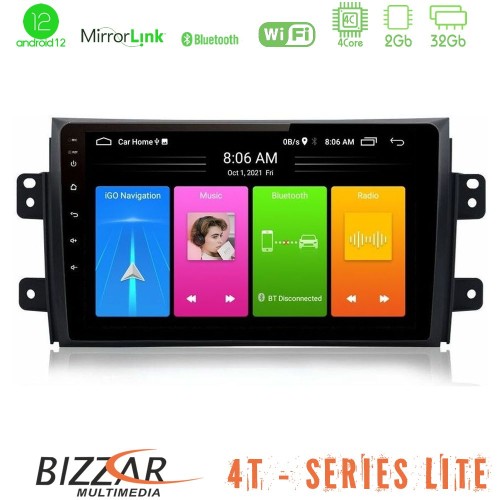 Bizzar 4T Series Suzuki SX4 2006-2014 Fiat Sedici 2006-2014 4Core Android12 2+32GB Navigation Multimedia Tablet 9 Bizzar 4T Series Suzuki SX4 2006-2014 Fiat Sedici 2006-2014 4Core Android12 2+32GB Navigation Multimedia Tablet 9