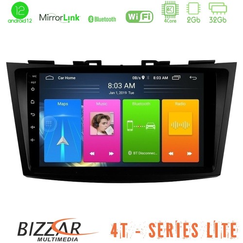 Bizzar 4T Series Suzuki Swift 2011-2016 4Core Android12 2+32GB Navigation Multimedia Tablet 9 Bizzar 4T Series Suzuki Swift 2011-2016 4Core Android12 2+32GB Navigation Multimedia Tablet 9