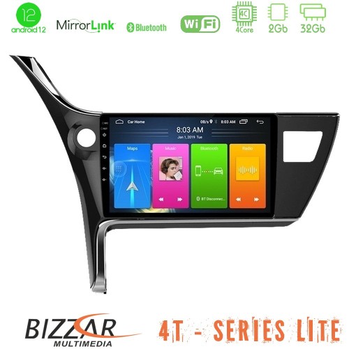 Bizzar 4T Series Toyota Corolla 2017-2018 4Core Android12 2+32GB Navigation Multimedia Tablet 10 Bizzar 4T Series Toyota Corolla 2017-2018 4Core Android12 2+32GB Navigation Multimedia Tablet 10
