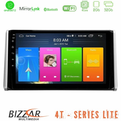 Bizzar 4T Series Toyota RAV4 2019-2023 4Core Android12 2+32GB Navigation Multimedia Tablet 10 Bizzar 4T Series Toyota RAV4 2019-2023 4Core Android12 2+32GB Navigation Multimedia Tablet 10