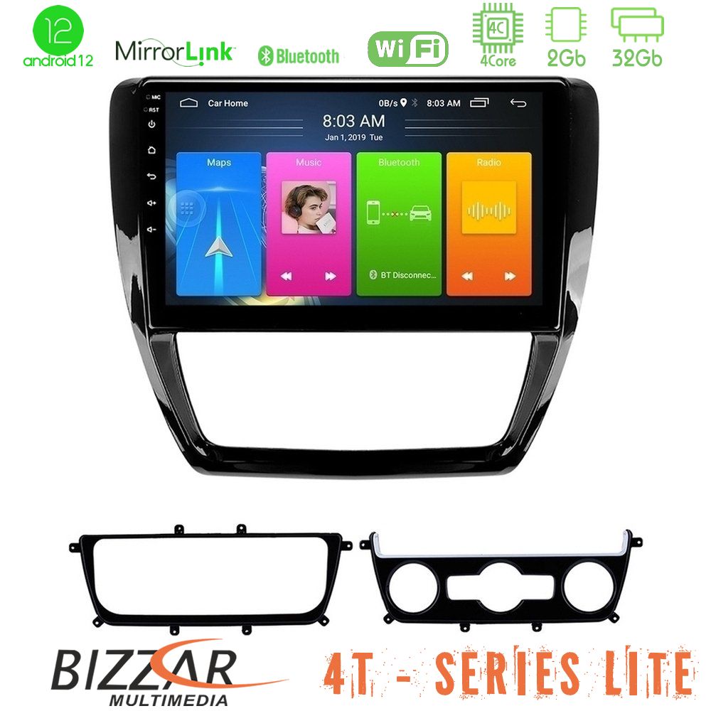 Bizzar 4T Series VW Jetta 4Core Android12 2+32GB Navigation Multimedia Tablet 10 U-LVB-VW0001