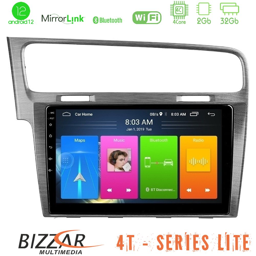 Bizzar 4T Series VW GOLF 7 4Core Android12 2+32GB Navigation Multimedia Tablet 10 U-LVB-VW0003AL