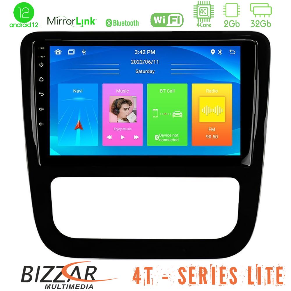 Bizzar 4T Series VW Scirocco 2008-2014 4Core Android12 2+32GB Navigation Multimedia Tablet 9 (μαύρο γυαλιστερό)