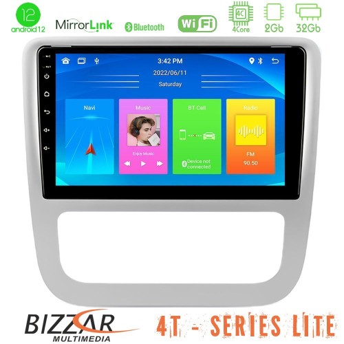 Bizzar 4T Series VW Scirocco 2008-2014 4Core Android12 2+32GB Navigation Multimedia Tablet 9