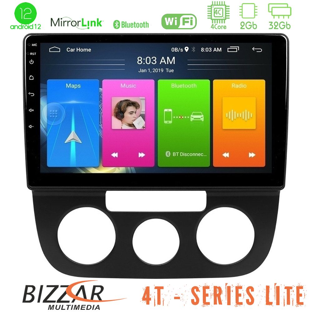 Bizzar 4T Series VW Jetta 4Core Android12 2+32GB Navigation Multimedia Tablet 10 U-LVB-VW0393
