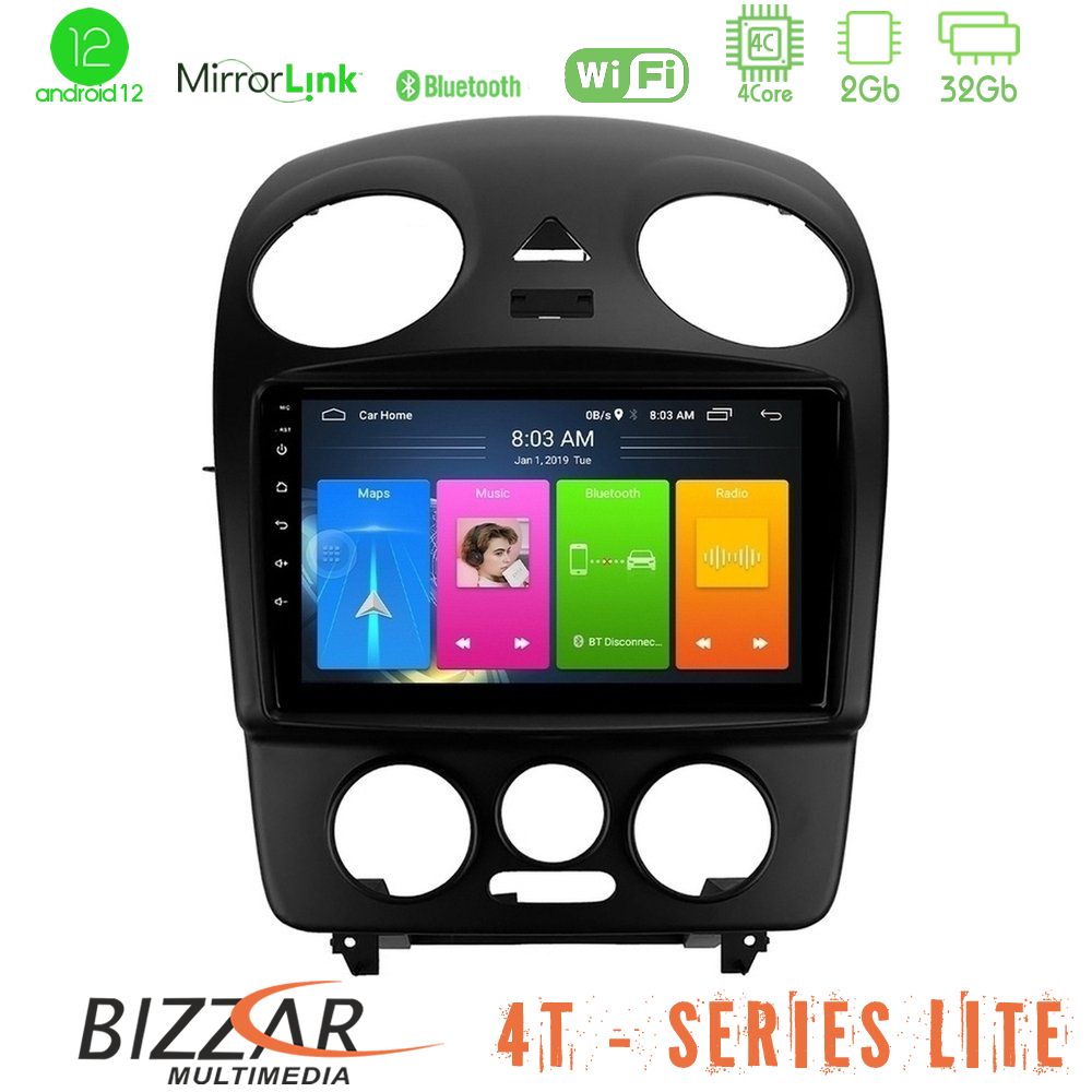 Bizzar 4T Series VW Beetle 4Core Android12 2+32GB Navigation Multimedia Tablet 9 U-LVB-VW1059