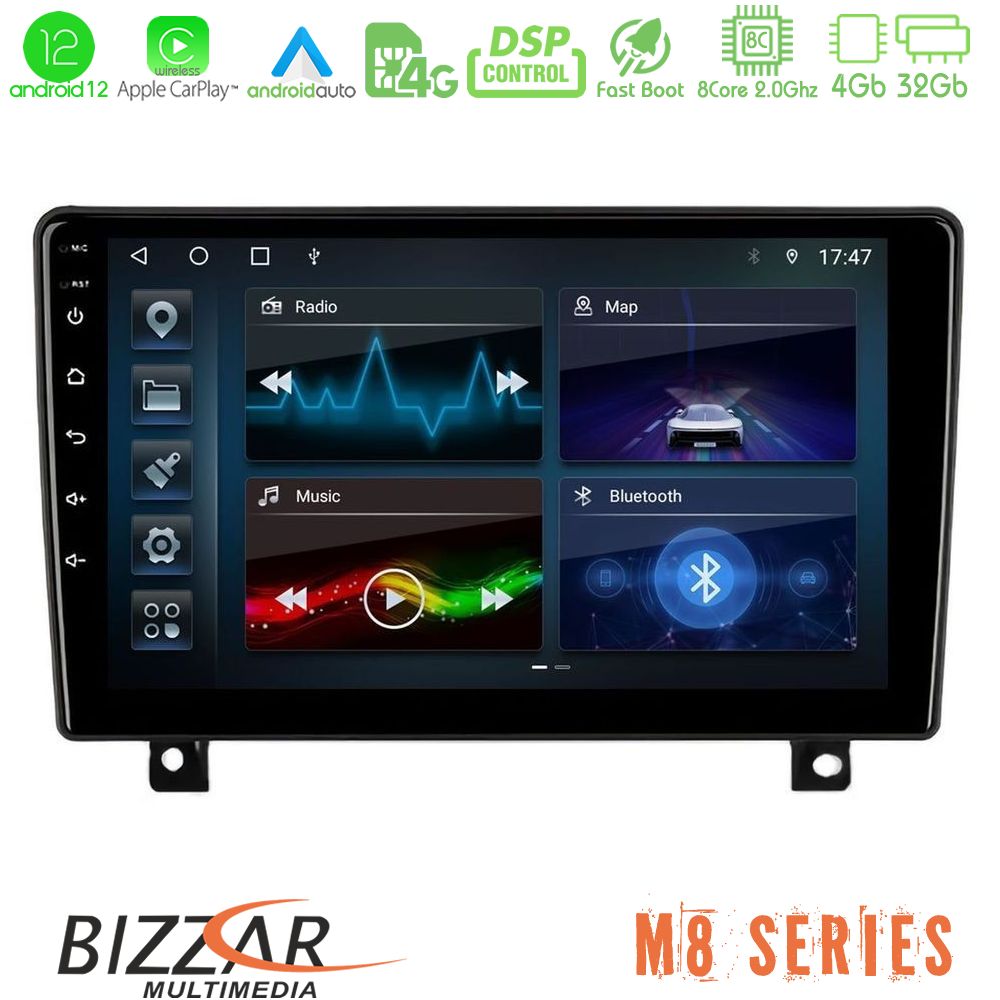 Bizzar M8 Series Opel Astra H 4Core Android12 4+32GB Navigation Multimedia Tablet 9 (dashboard version)