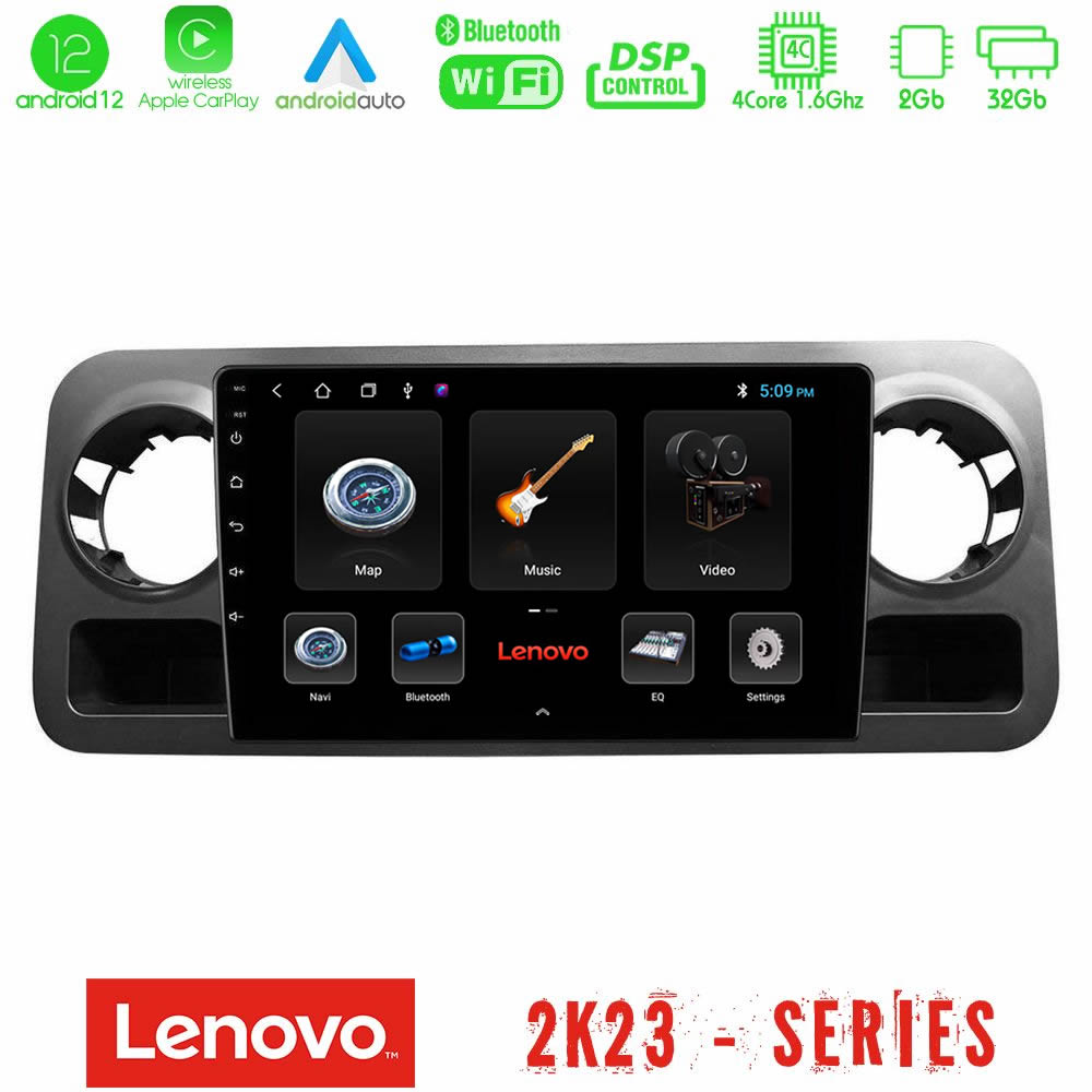 Lenovo Car Pad Mercedes Sprinter W907 4Core Android12 2+32GB Navigation Multimedia Tablet 10