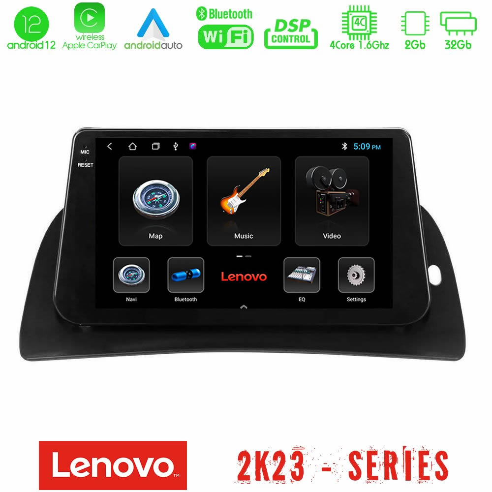 Lenovo Car Pad Renault Kangoo 2015-2018 4Core Android12 2+32GB Navigation Multimedia Tablet 9