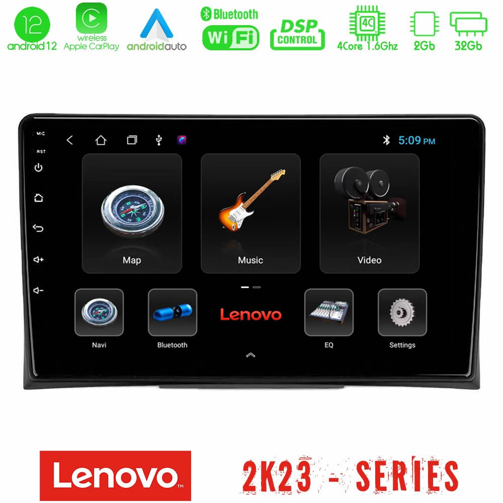 Lenovo Car Pad VW Transporter 2003-2015 4Core Android12 2+32GB Navigation Multimedia Tablet 9