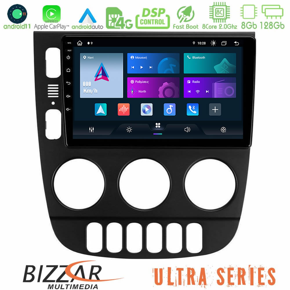 Bizzar Ultra Series Mercedes ML Class 1998-2005 8Core Android11 8+128GB Navigation Multimedia Tablet 9