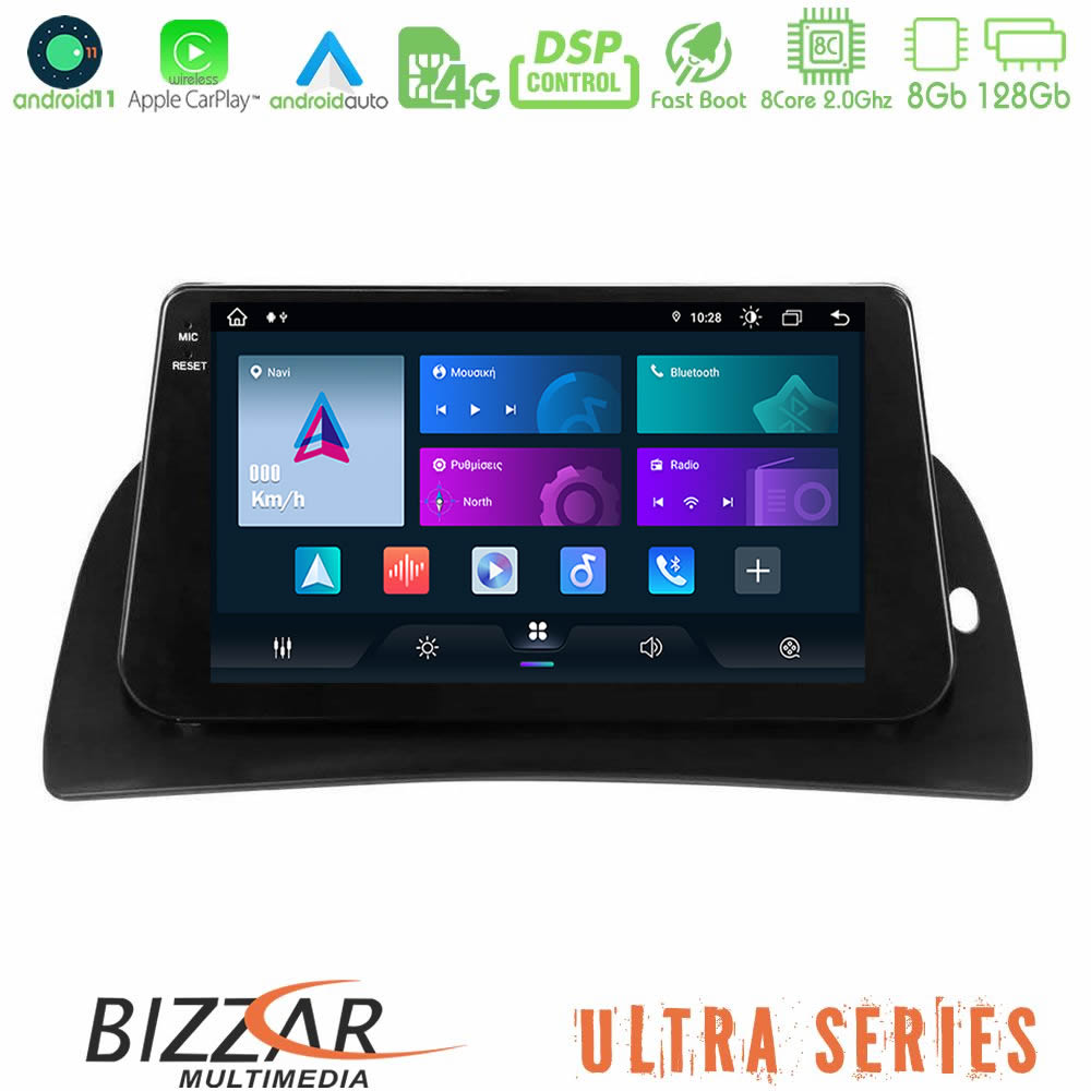 Bizzar Ultra Series Renault Kangoo 2015-2018 8Core Android11 8+128GB Navigation Multimedia Tablet 9