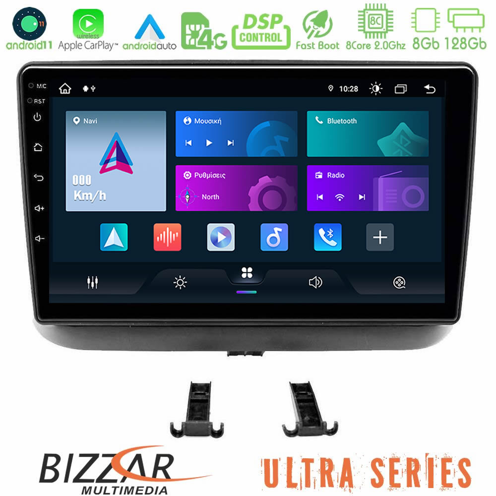 Bizzar Ultra Series Toyota Corolla 1999-2002 8Core Android11 8+128GB Navigation Multimedia Tablet 9