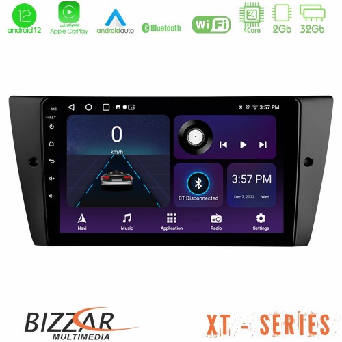 Bizzar XT Series BMW 3 Series 2006-2011 4Core Android12 2+32GB Navigation Multimedia Tablet 9